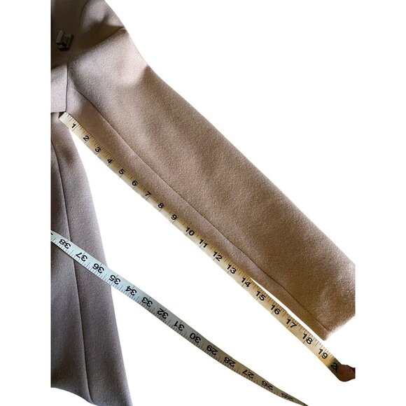 AllSaints City Monument Coat Italian Wool Draped Asymmetric US 2 Blush Beige - Picture 15 of 16